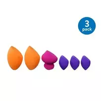Real Techniques Miracle Complexion Sponge Kit for Women - 6 Pc (2 Miracle Complexion Sponges, 1 Miracle Sculpting Sponge, 3 Mini Miracle Complexion Sponges)