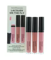 Bareminerals Lacquer On The Fly Set: Gen Nude, Liquid Lipstick, Cant Even, 3.7 ml + Gen Nude, Liquid Lipstick, Dahling, 3.7 ml + Gen Nude, Liquid Lipstick, Major, 3.7 ml
