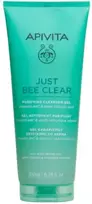 Apivita Just Bee Clear Purifying Cleanser Gel, Facial Cleanser to Treat Acne, 200 ml
