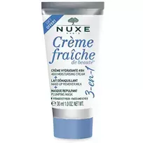 Nuxe Beauty Cream Moisturizer, Makeup Remover Milk, and Plumping Mask – 3-in-1 Hydrating Cream, Cleansing Milk, and Plumping Mask.