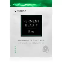KORIKA FermentBeauty Illuminating Fabric Face Mask with Fermented Rice and Hyaluronic Acid, 20g