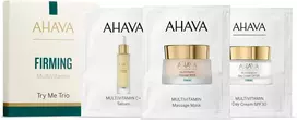 Ahava Set: MultiVitamin C+, Firming Serum, For Face, 3 ml *Sample + Multivitamin Firming Massage Cream Mask, For Face, 3 ml *Sample + MultiVitamin, Firming Day Cream, For Face, SPF 30, 3 ml *Sample