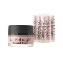 Dr Sebagh Breakout Set: Breakout Anti-Acne Powder Tubes, 5 pcs, 1.95 g + Breakout Calming Day Cream for Face, 50 ml