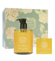 Panier des Sens Regenerating Honey gift set: liquid soap 500 ml + solid shampoo for dry hair 75 g