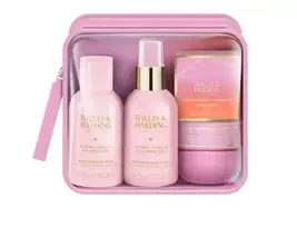Baylis  AND  Harding Jojoba, Vanilla  AND  Almond Oil Travel Wash Bag Gift Set in Clear