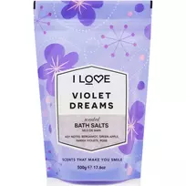 I love Signature Collection, Violet Dreams, Bath Salt, 500 g