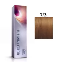 Wella Professionals Illumina Color, Permanent Hair Dye, 7/3 Golden Medium Blond, 60 ml
