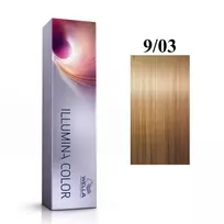 Wella Professionals Illumina Color, Permanent Hair Dye, 9/03 Bright Blonde Natural Golden, 60 ml