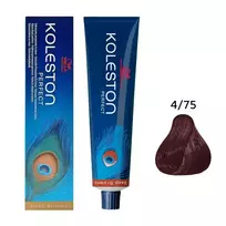 Wella Professionals Koleston Perfect, Permanent Hair Dye, 4/75 Medium Brown Mahogany Brown, 60 ml