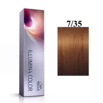 Wella Professionals Illumina Color, Permanent Hair Dye, 7/35 Medium Gold Mahogany Blonde, 60 ml