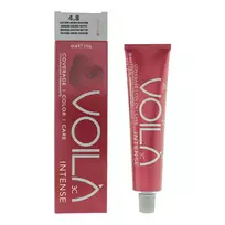 INTERCOSMO Voilà 3C Intense, Aqua, Permanent Hair Dye, 4.8 Medium Brown Toffee, 60 ml