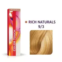 Wella Professionals Color Touch, Ammonia-Free, Semi-Permanent Hair Dye, 9/3 Golden Light Blonde Mahogany, 60 ml