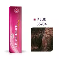 Wella Professionals Color Touch Plus, Ammonia-Free, Semi-Permanent Hair Dye, 55/04 Intense Light Natural Red Brown, 60 ml