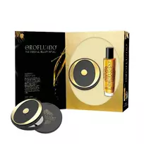 Revlon Set: Orofluido, Hair Oil, For Hydrate/Detangle  AND  Shine, 100 ml + Compact Mirror, Black