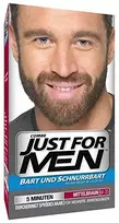 Just For Men Moustache  AND  Beard Brush - in Colour - Medium Brown, Clear