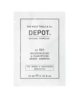 Depot 500 Beard  AND  Mustache Specifics No. 501, Pro-Vitamin B5, Beard Shampoo, Moisturizing  AND  Clarifying, 10 ml