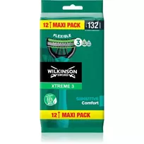 Wilkinson Sword Xtreme 3 Sensitive Comfort Disposable Razors for Men, 12-Piece