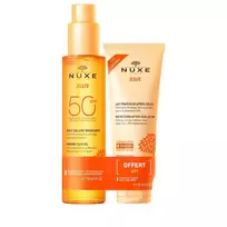 Nuxe Set: Sun, Anti-Aging, Tanning Oil, SPF 50, 150 ml + Sun, Sun Protection, After-Sun Lotion, 100 ml