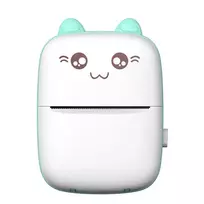 Toptel Mini Bluetooth thermal printer for photos, notes—white and blue