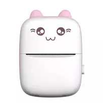 Toptel Mini Bluetooth thermal printer for photos, notes—white and pink