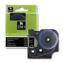 Qoltec Heat shrink tube for DYMO D1/DM1 | 12mm x 1.5m | White | Black overprint