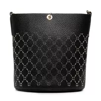 GUESS Amara, Synthetic Leather, Textile Backpack, Black, XG849301, For Women, 18/21 x 20 x 14 / 14/18 x 17.5 x 6.5 cm