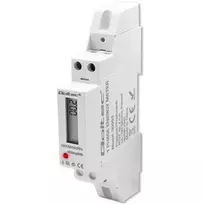 Qoltec Single-phase electronic meter | DIN rail energy meter | 230V | 30A | LCD | 1P