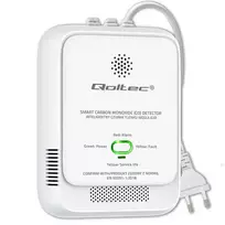 Qoltec Certified Carbon Monoxide Sensor | CO Detector | 85dB Alarm | LED