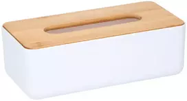 ALPINA Storage box for napkins, bamboo/plastic