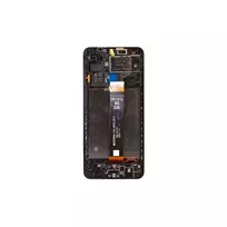 For_Samsung LCD display + Touch Unit + Front Cover for Samsung Galaxy A12 A127F, Black