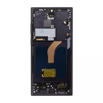 For_Samsung LCD display + Touch Unit + Front Cover for Samsung S908 Galaxy S22 Ultra in Phantom Black