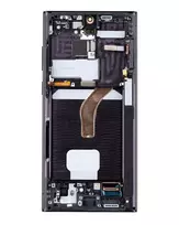 SAMSUNG LCD display + Touch Unit + Front Cover S908B Galaxy S22 Ultra Phantom Black (Service Pack)