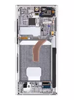 SAMSUNG LCD display + Touch Unit + Front Cover S908B Galaxy S22 Ultra Phantom White (Service Pack)