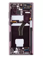SAMSUNG LCD display + Touch Unit + Front Cover S908B Galaxy S22 Ultra Burgundy (Service Pack)