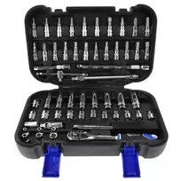 Geko Set of keys, complete, 1/4 inch, 4-14mm, 56 pieces