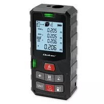 Qoltec High-Precision Laser Distance Meter with Bubble Level | LCD with Backlight | 50m