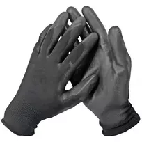 BESK Polyester fabric with black PU coating. Size 11. B+B