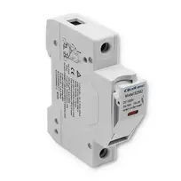 Qoltec Fuse base with diode + DC fuse | 1P | 1000V | 30A | 10x38 | solar