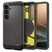 Spigen Tough Armor Mag phone case with MagSafe support for Samsung Galaxy S26+ (S947) gray