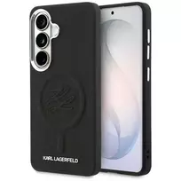 Karl Lagerfeld Embossed Ring Initials phone case with stand and MagSafe support for Samsung Galaxy S26 (S942) black
