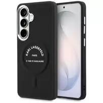 Karl Lagerfeld Embossed RSG Logo phone case with stand and MagSafe support for Samsung Galaxy S26 (S942) black