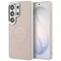 Karl Lagerfeld Embossed RSG Logo phone case with stand and MagSafe support for Samsung Galaxy S26 Ultra (S948) pink
