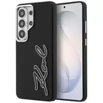 Karl Lagerfeld Grained Signature Metal Resin Logo phone case for Samsung Galaxy S26 Ultra (S948) black