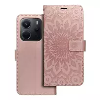 OEM MEZZO Book case for XIAOMI Redmi Note 14 5G, mandala, rose gold