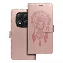 OEM MEZZO Book case for XIAOMI Redmi Note 14 PRO 5G / 14 PRO PLUS 5G dreamcatcher, rose gold