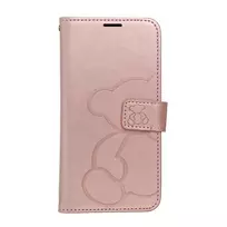 OEM MEZZO teddy bear book-style phone case for Samsung Galaxy S25 Edge (S937) pink (teddy bear)