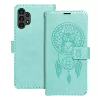 OEM MEZZO dreamcatcher book-style phone case for Samsung Galaxy A13 4G (A135), green
