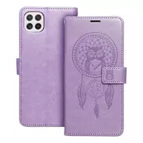 OEM MEZZO dreamcatcher book-type phone case for Samsung Galaxy A22 5G (A226) purple