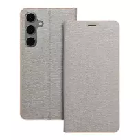 OEM LUNA book-style phone case for Samsung Galaxy S24 FE (S721), silver