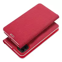 OEM LUNA Book Carbon book-style phone case for iPhone 16 Pro, red